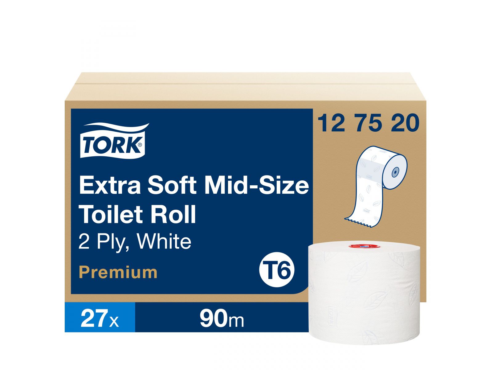 Papier toaletowy Tork 127520 Premium T6 Mid-Size 27 rolek